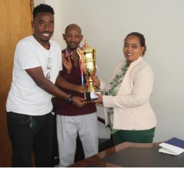 Mekelle University Football Club has handed over the Meskel Adigrat cup to MU Management.