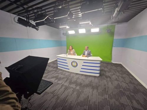  Mekelle University management team, led by President Dr. Fana Hagos, visited the successful construction of state-of-the-art multimedia studio built through the e-Learning for Strengthening Higher Education Project (e-SHE).